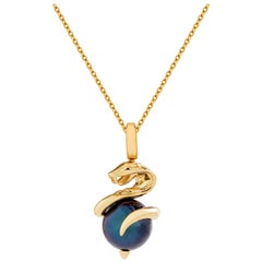 Stephen Webster Ophiuchus Astro Ball 18ct Yellow Gold and Black Pearl Pendant