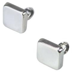 Georg Jensen silver square clip earrings Design No. 191