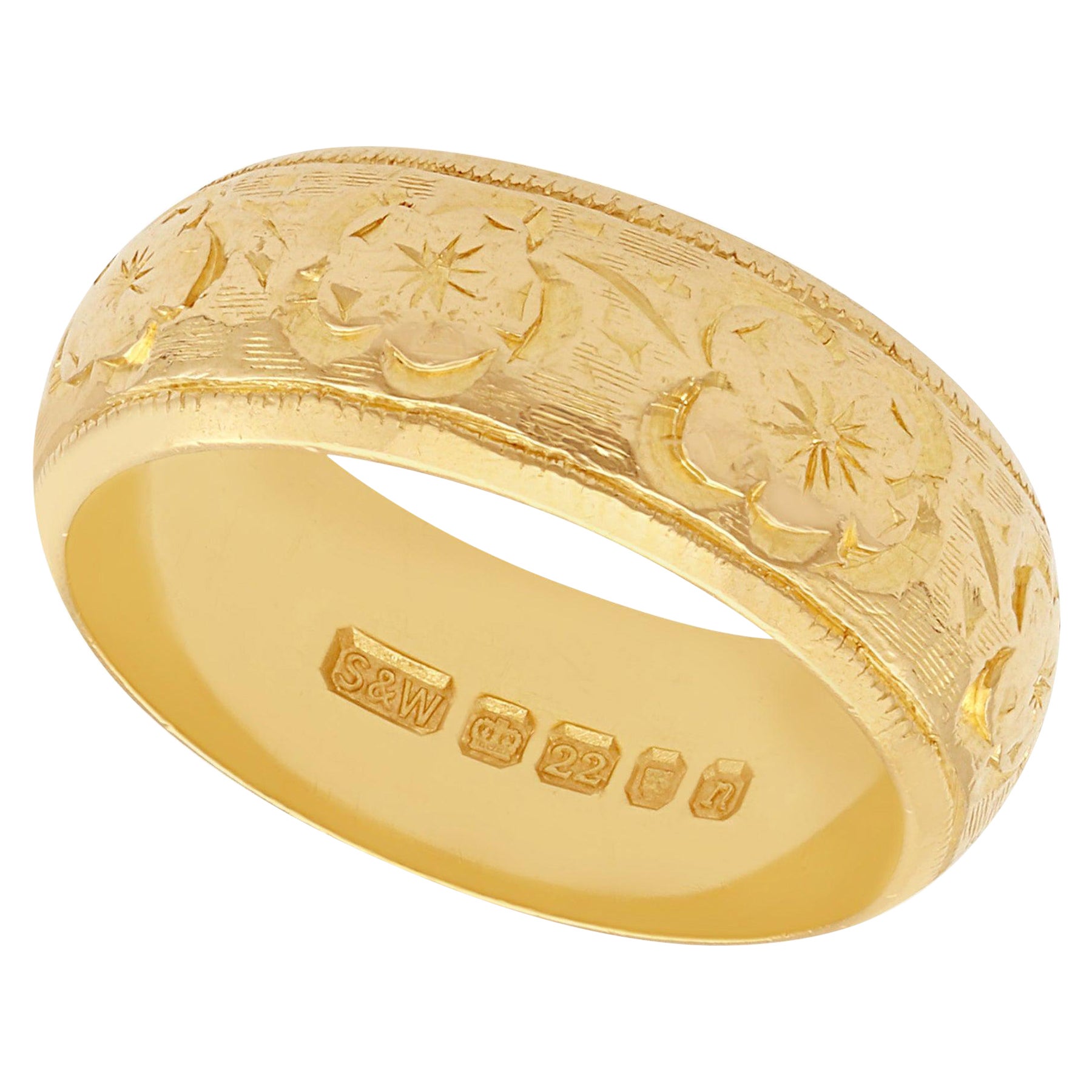 Vintage 1968 Yellow Gold Wedding Band