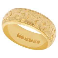 Alianza de boda vintage 1968 de oro amarillo