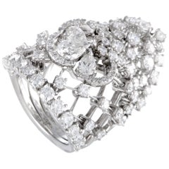 Stefan Hafner 18K White Gold Full Diamond Tiara Ring