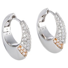 Chimento Desiderio 18K White Gold Diamond Pave Hoop Earrings