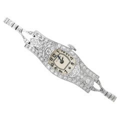 1930s Vintage 2.36 Carat Diamond and Platinum Glycine Cocktail Watch