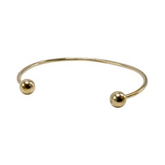 White Diamond Stack Bangle Cuff Bracelet Bubble Ball Bronze J Dauphin