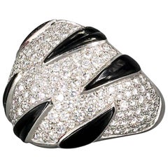 Cartier Onyx Diamond Gold Ring