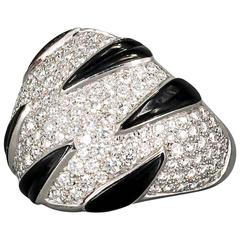 Cartier Onyx Diamond Gold Ring 2