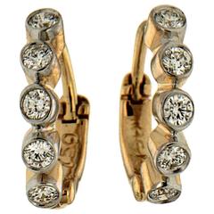 Diamond Gold Hoop Earrings 11