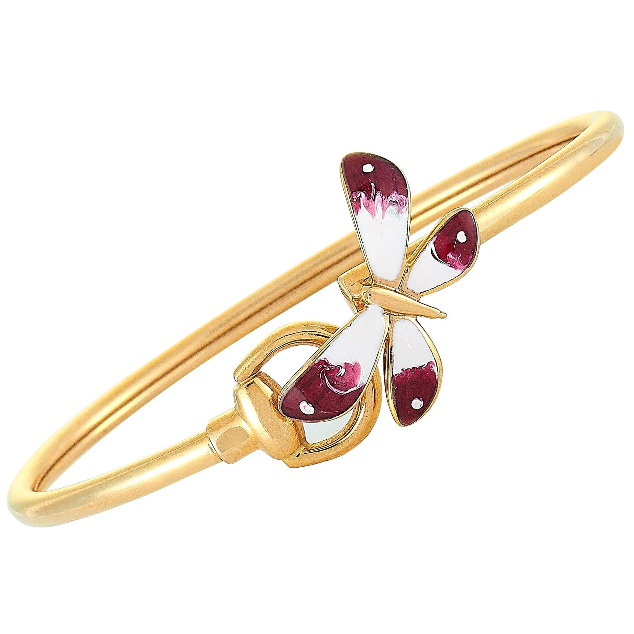 Gucci Flora 18K Rose Gold Bracelet Size 16