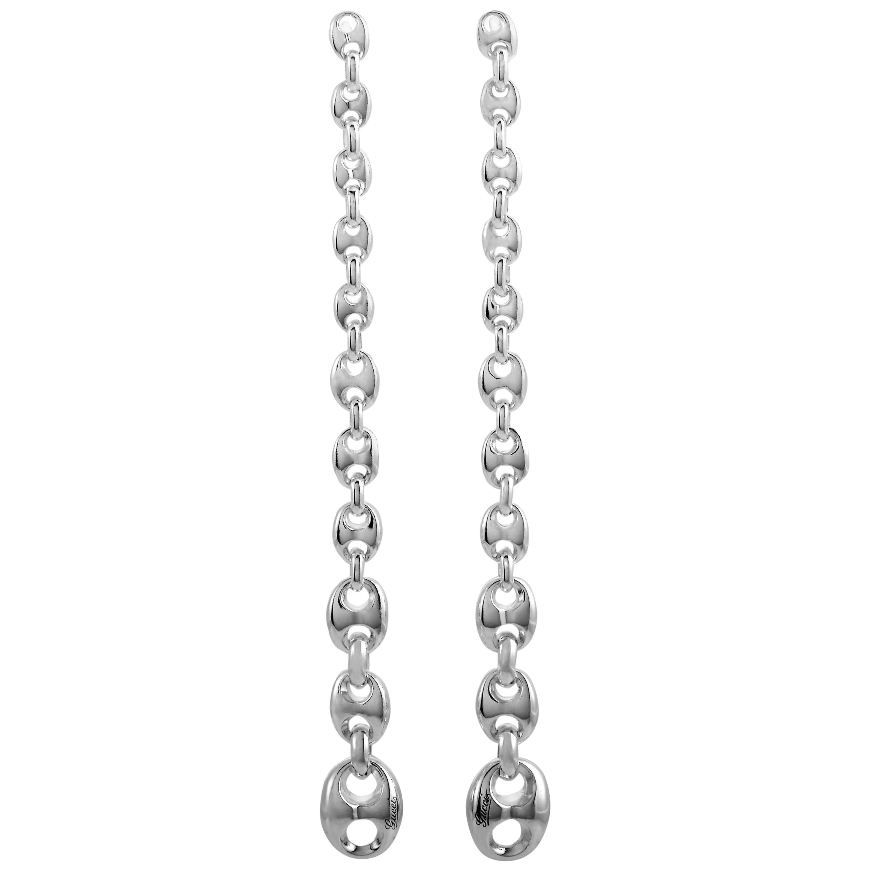 Gucci Marina Silver Chain Earrings
