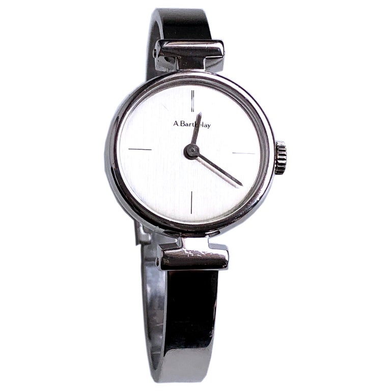 Original 1974 Alexis Barthelay Handaufzugswerk Sterling Silber Uhr im  Angebot bei 1stDibs