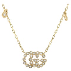 Gucci GG Running 18K Yellow Gold Diamond Necklace