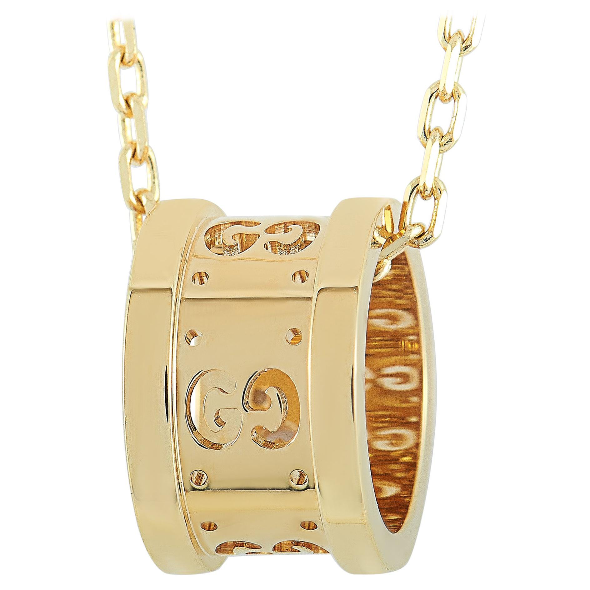 Gucci Icon Twirl 18K Yellow Gold Pendant Necklace