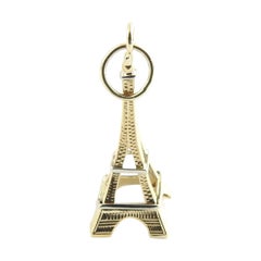 14 Karat Yellow and White Gold Eiffel Tower Charm