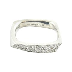 Tiffany & Co. Frank Gehry 18K White Gold Diamond Torque Ring Size 6.5 Box