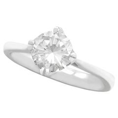 1900s Vintage 1.28 Carat Diamond and Platinum Solitaire Engagement Ring