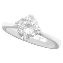 Anello di fidanzamento solitario con diamante e platino da 1.28 carati