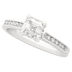 Vintage 1.19 Carat Diamond and Platinum Solitaire Engagement Ring