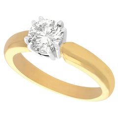 1.02 Karat Diamant und Gelbgold Solitär Verlobungsring