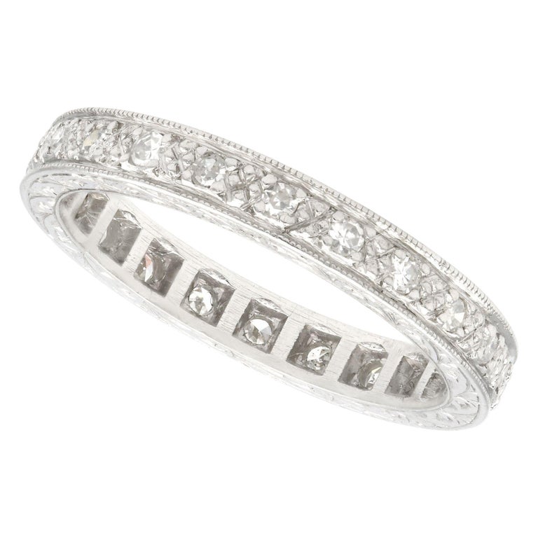 Vintage 1950s Diamond and Platinum Full Eternity Ring at 1stDibs ...
