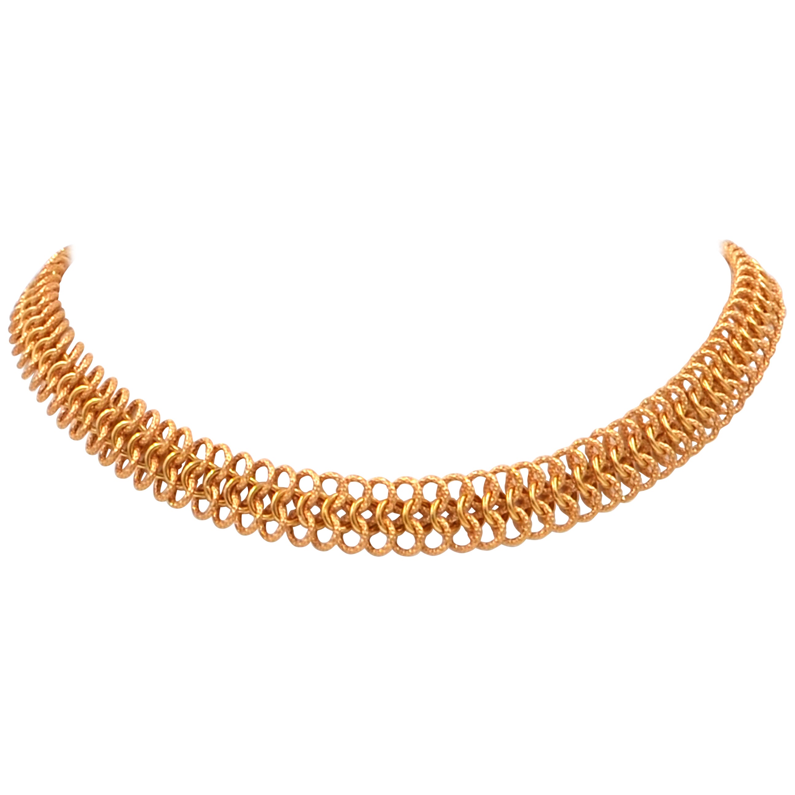 Heavy Handmade Antique Gold Chain For Sale at 1stDibs