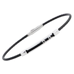 Charriol Laetitia Stainless Steel & Black PVD Black Spinel Bracelet Size Small