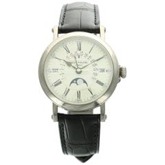 Patek Philippe White Gold Perpetual Calendar Wristwatch Ref 5159G