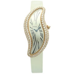Cartier Ladies Rose Gold Baignoire Wristwatch Ref 3248
