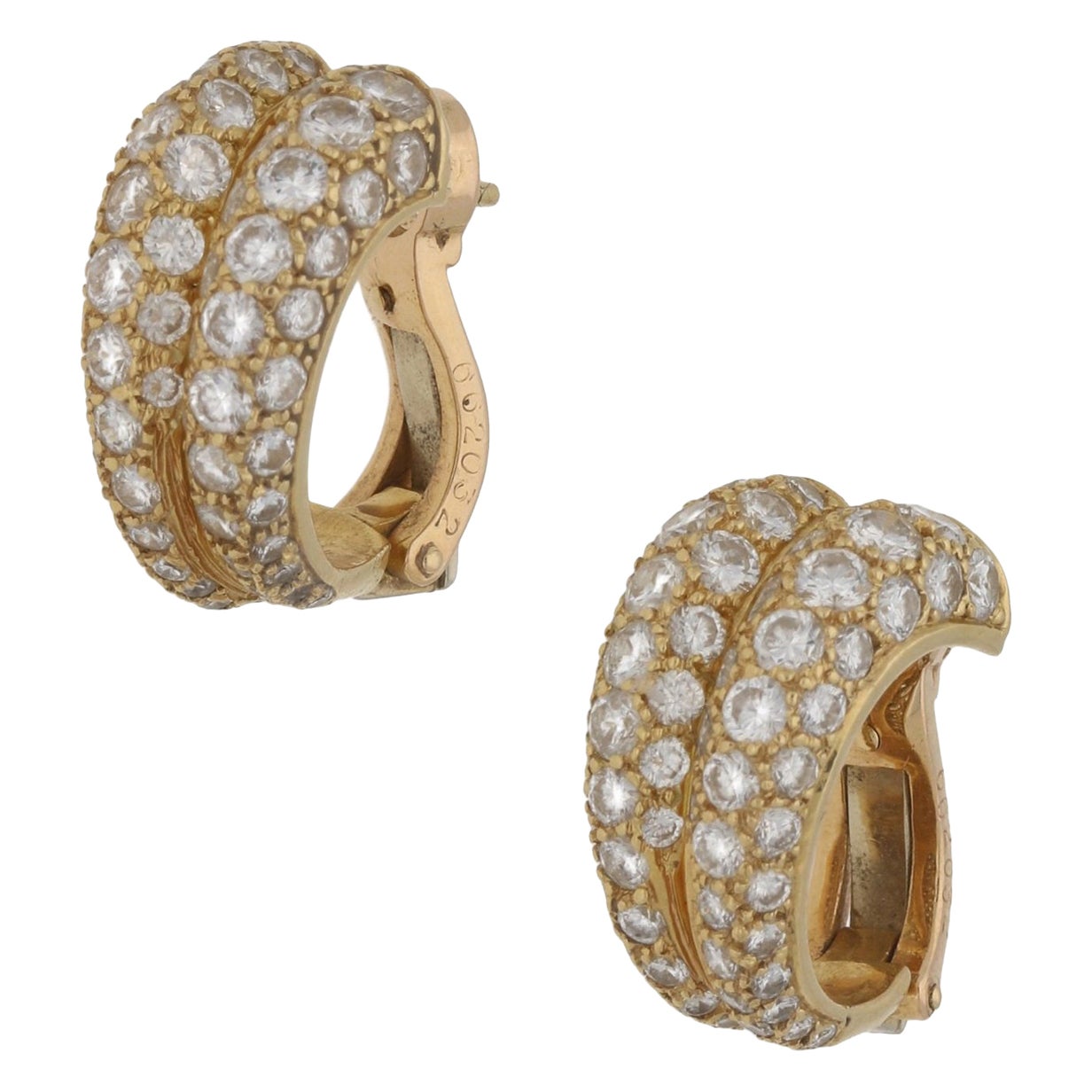 Chocolate Diamond Hoop Earrings For Sale at 1stDibs