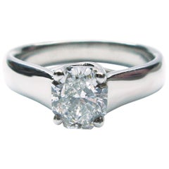 1.03 Carat GIA F VS1 Diamond Solitaire Platinum Engagement Ring