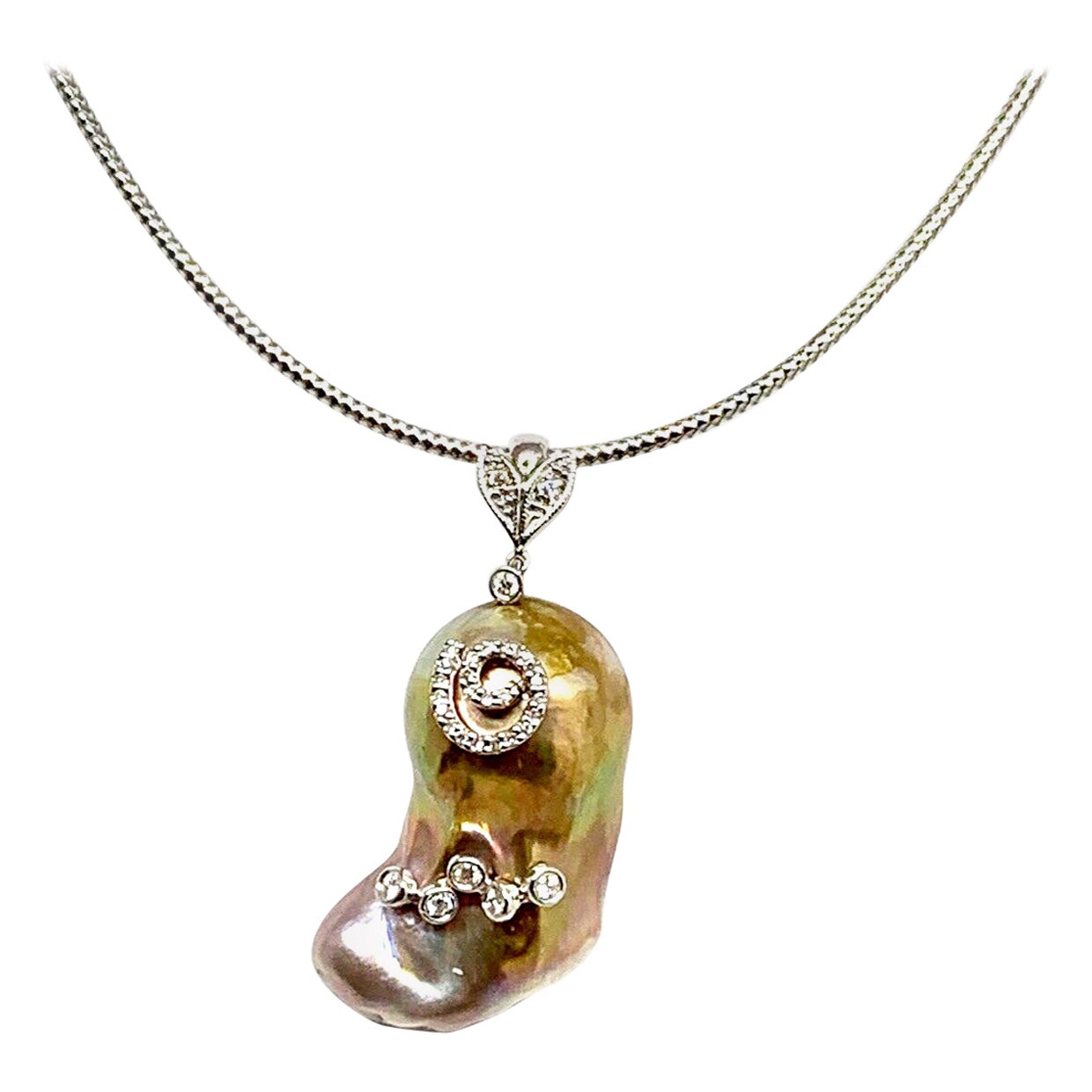 Certified Natural Salt Water Pearl Necklace For Sale at 1stDibs