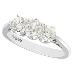 1.47 Carat Diamond Platinum Three-Stone Engagement Ring