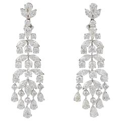 Classic Diamond Gold Chandelier Earrings 2
