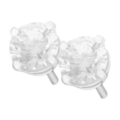 1.43 Karat Diamant und Platin-Ohrstecker