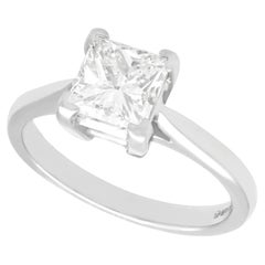 1,22 Karat Diamant und Platin Solitär Verlobungsring