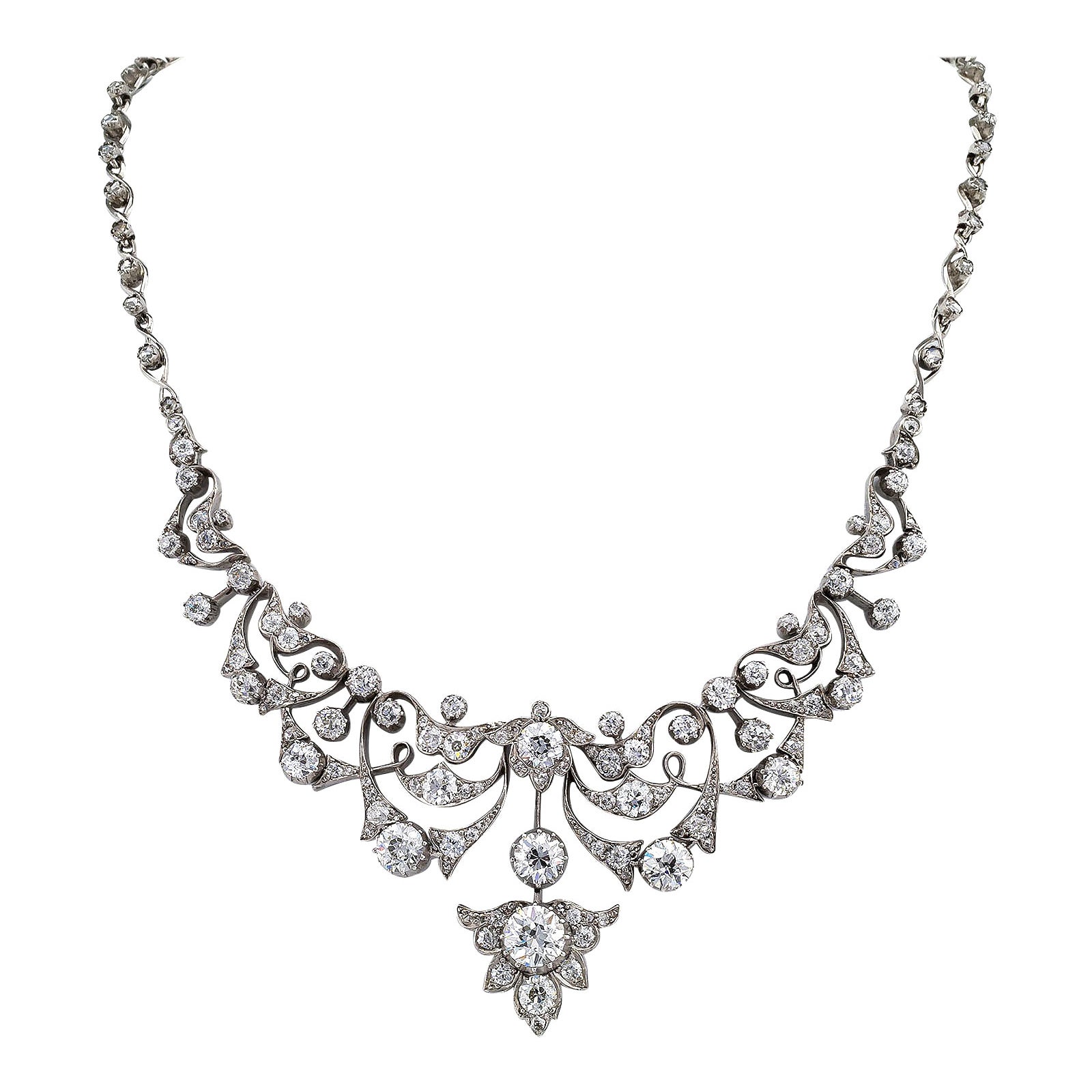 Victorian Diamond Necklace For Sale at 1stDibs
