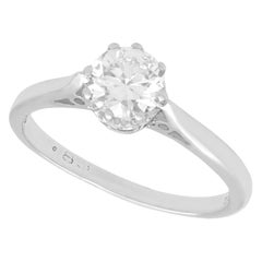 Retro 1960s Diamond and White Gold Solitaire Engagement Ring