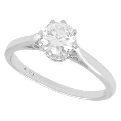 Vintage 1960s Diamond and White Gold Solitaire Engagement Ring