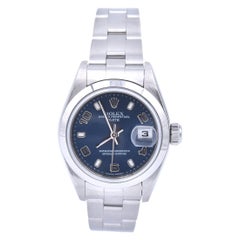 Rolex Ladies Stainless Steel Date Blue Dial Watch Ref. 69160