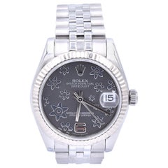 Rolex Ladies Stainless Steel Datejust with Flower Dial Watch Ref. 178274