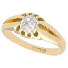 Antique 1900s Diamond and Yellow Gold Ring