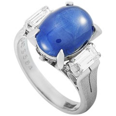 LB Exclusive Platinum 0.40 ct Diamond and Sapphire Ring