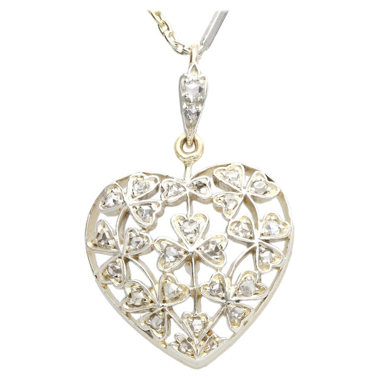 Antique Victorian Diamond and Yellow Gold Pendant Circa 1890 For Sale ...