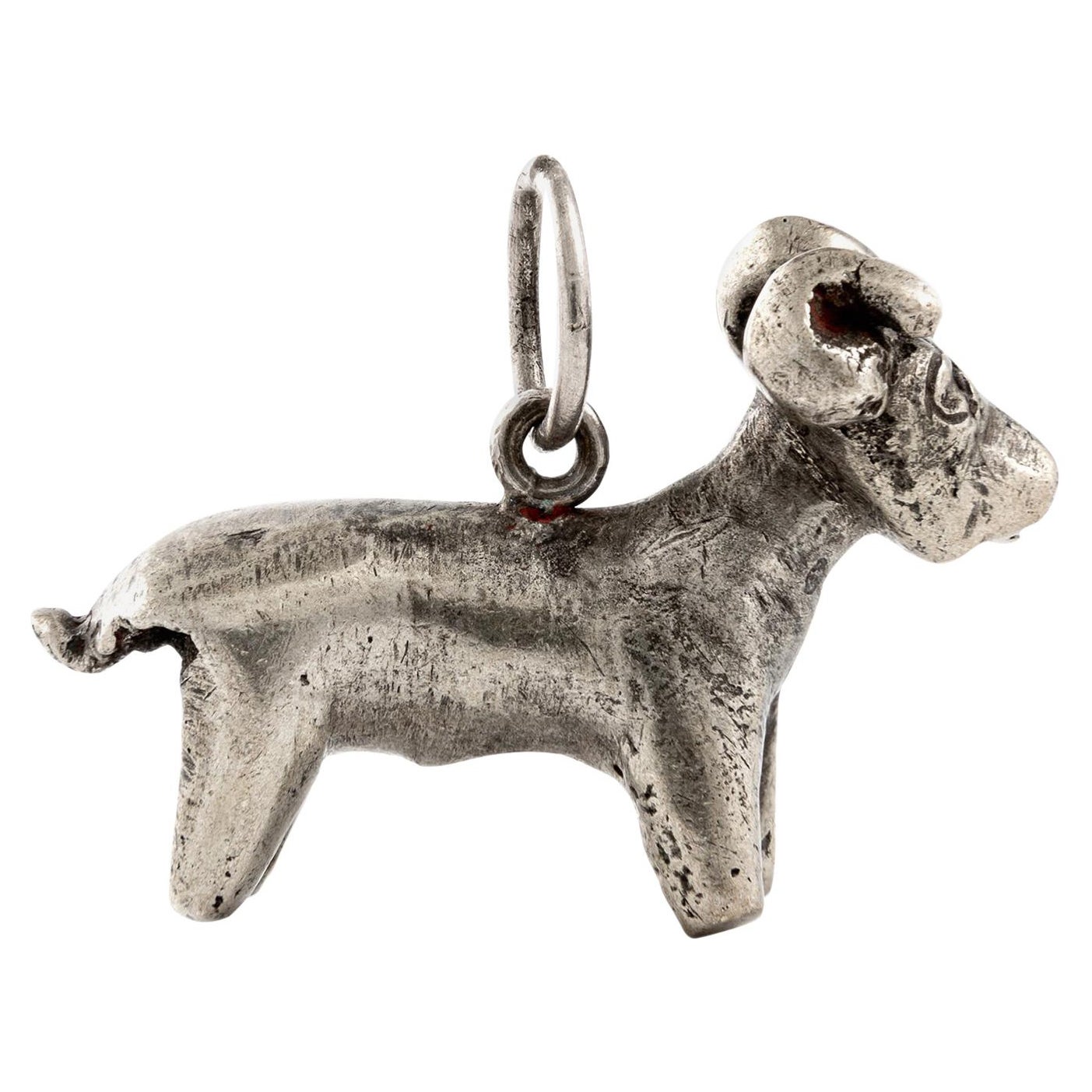 Ägyptisches Revival Aries Silber-Anhänger Charme
