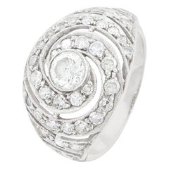 1920er Diamant-Platin-Ring