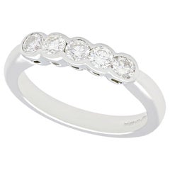 Diamond and White Gold Five-Stone Ring