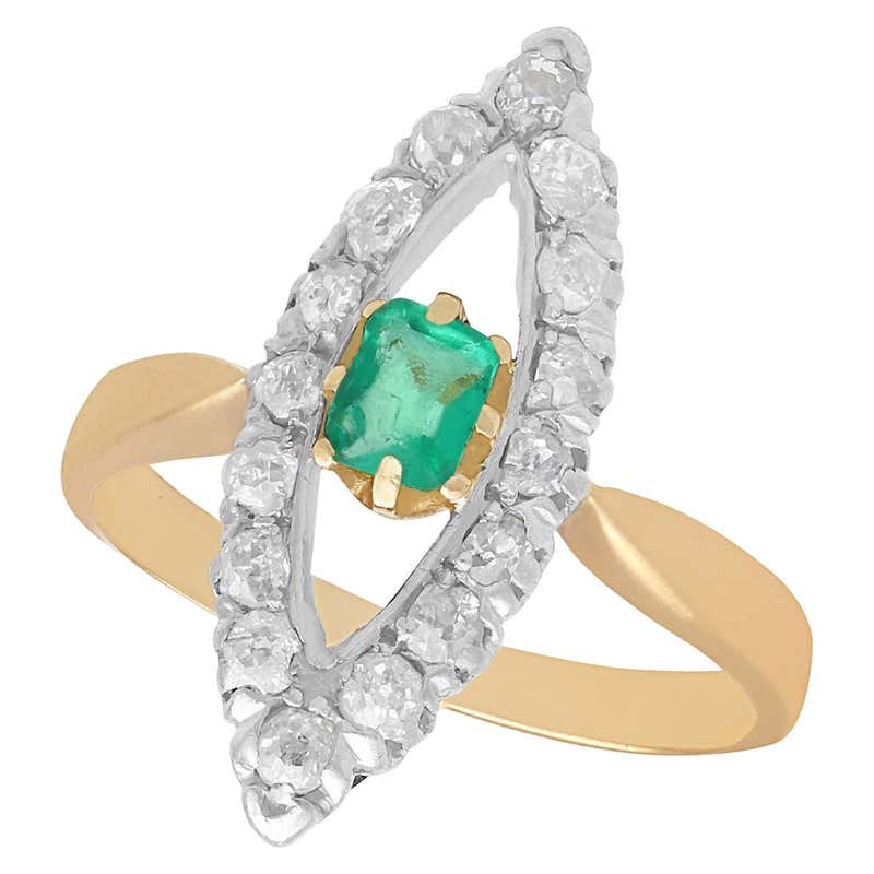 Victorian Diamond and Emerald ‘Target’ Ring, circa 1890s at 1stDibs ...
