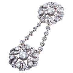 Ciondolo antico significativo con diamante taglio rosa in argento e oro