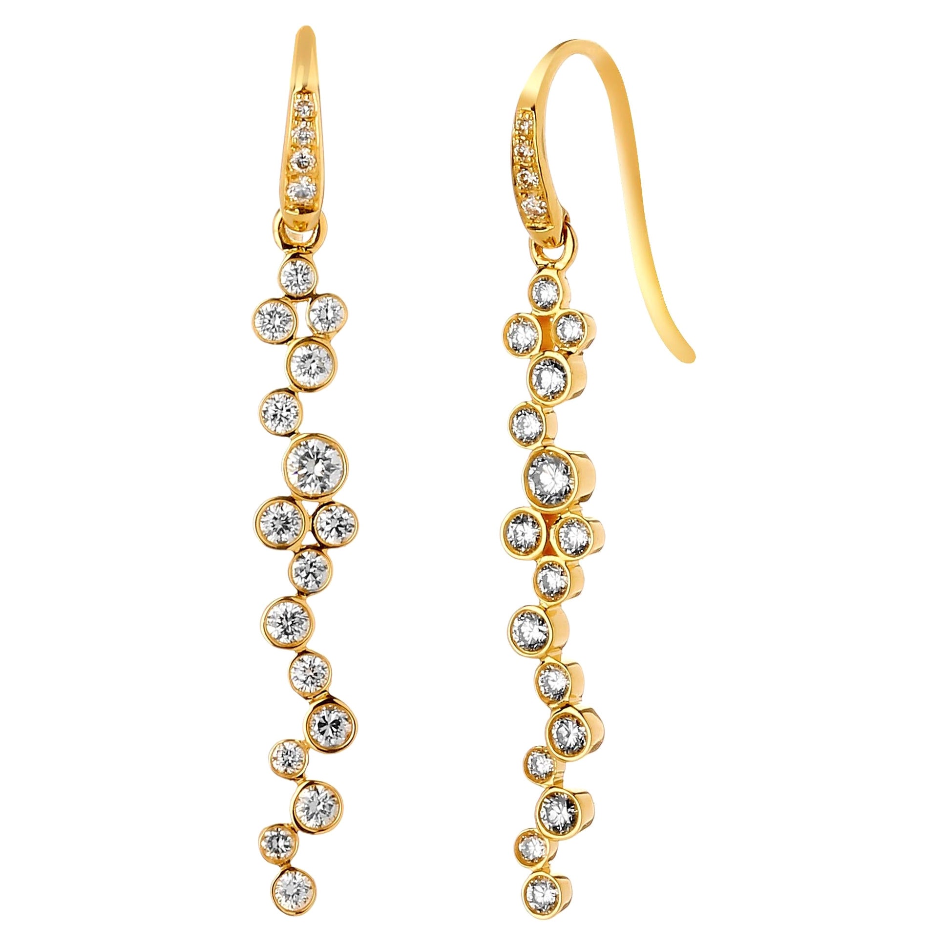 Syna Yellow Gold Bubbles Earrings