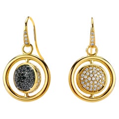 Syna Yellow Gold Chakra Swivel Earrings