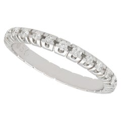 Retro 1960s Diamond and White Gold Full Eternity Engagement Ring